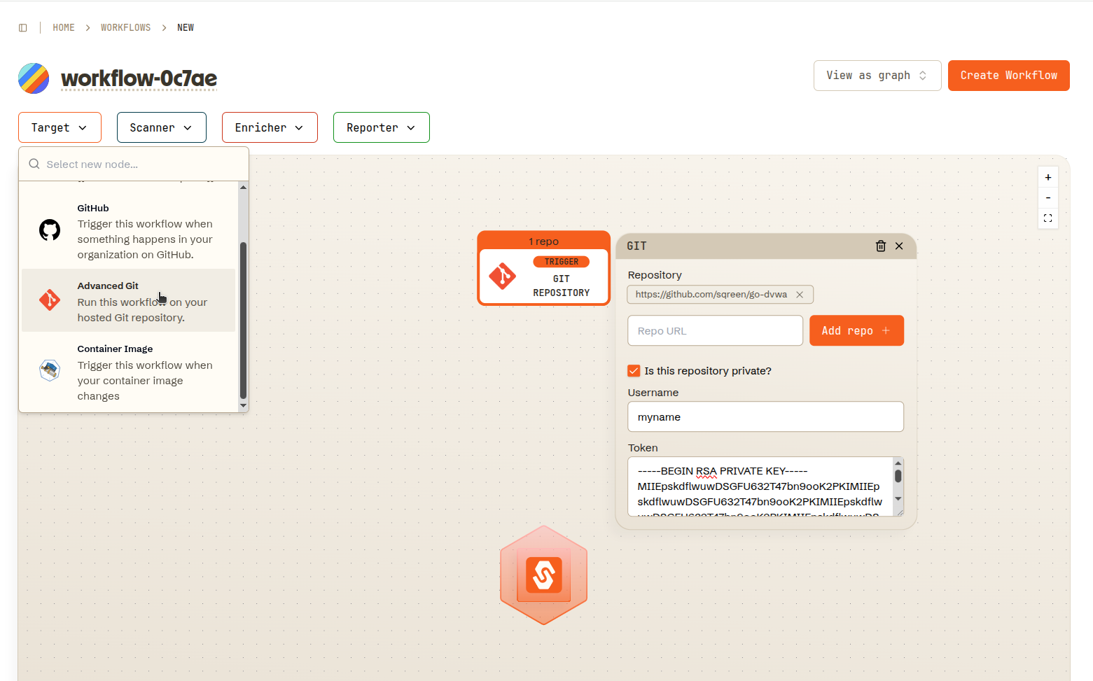 Git trigger settings screenshot